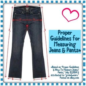 🌸👖Guidelines for Measuring Jeans/Pants 👖 🌸